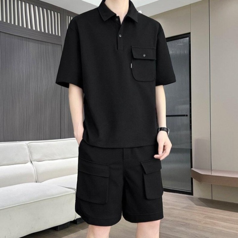Summer Clothing Sets - طقم قميص بولو بأكمام قصيرة وشورت