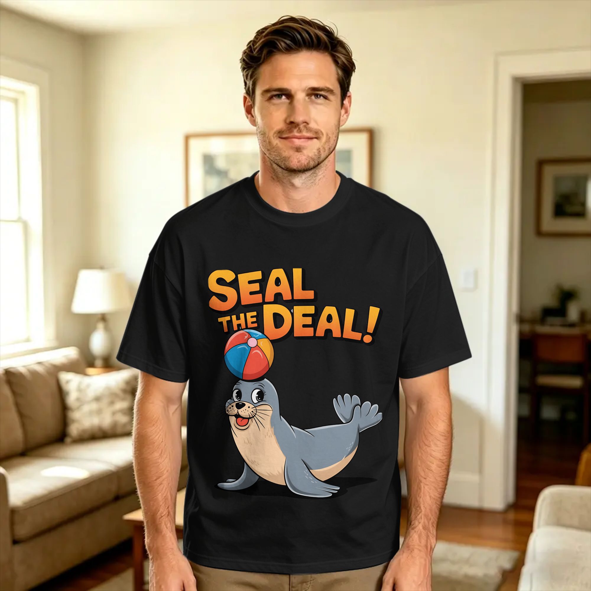 Summer Clothing Deals - تي شيرت Seal The Deal، تي