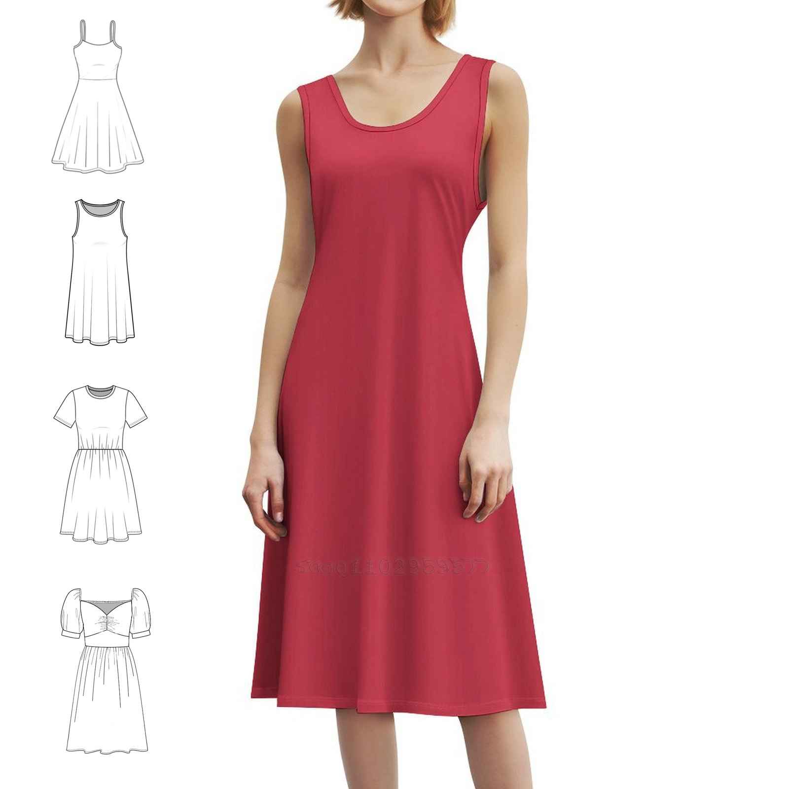 فستان بابريكا مزين بالزهور للن - مراجعة Summer Clothing Colors وسعره