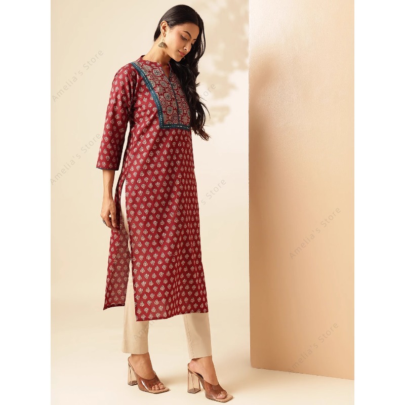 فستان كورتا هندي نسائي للربيع  - مراجعة Summer Clothing Pakistan وسعره