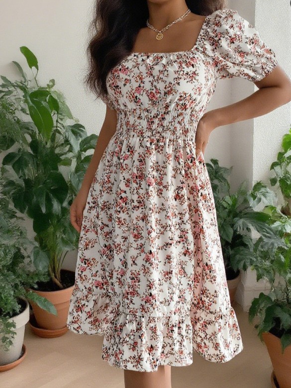 فستان نسائي صيفي ربيعي جديد بي - مراجعة Summer Clothing Pakistan وسعره