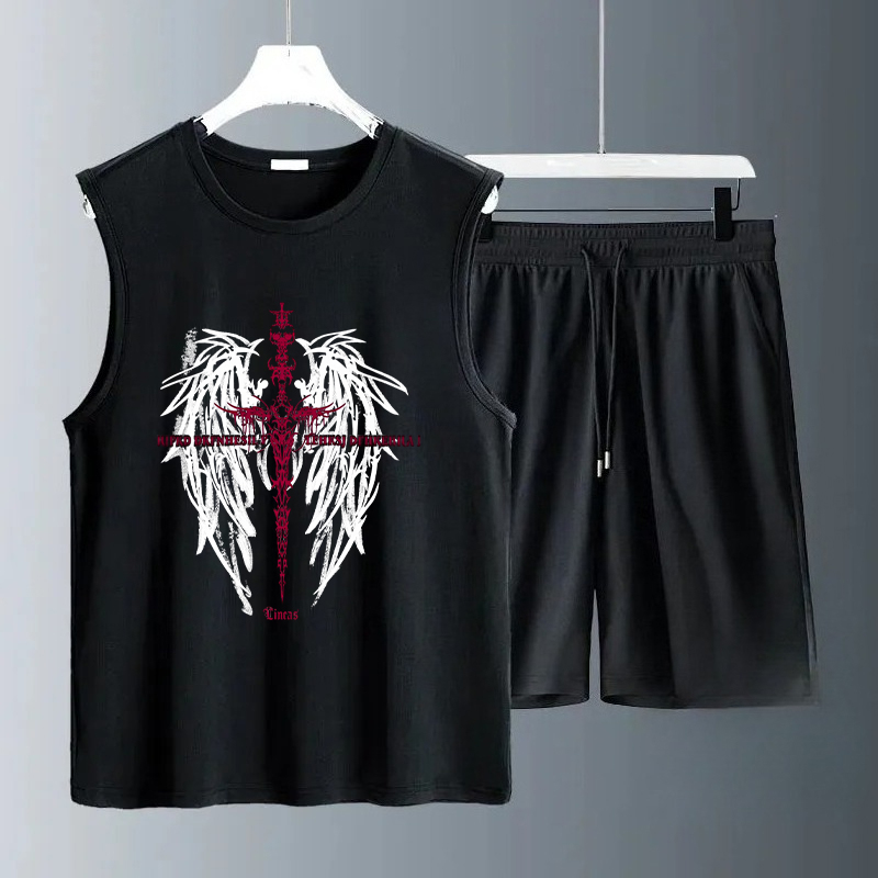 مجموعات قمصان بدون أكمام للرجا - مراجعة Summer Clothing Sets وسعره