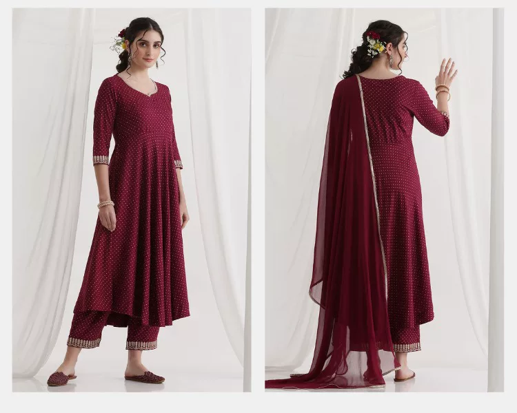 طقم كورتا نسائي تقليدي هندي با - مراجعة Summer Clothing Pakistan وسعره