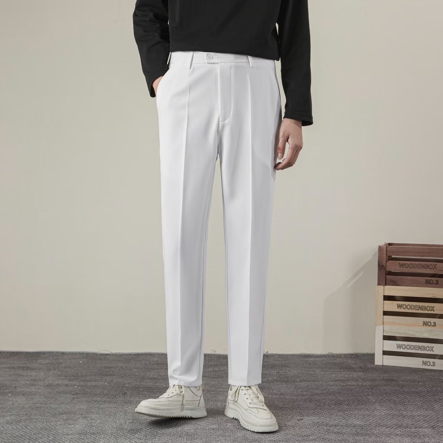 الصيف الرجال بلون مستقيم سراوي - مراجعة Summer Clothing Brands Men وسعره