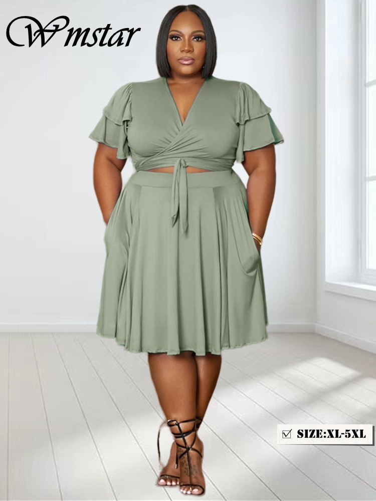 طقم تنورات وجيوب صغيرة برقبة V - مراجعة Summer Clothing Capsule وسعره